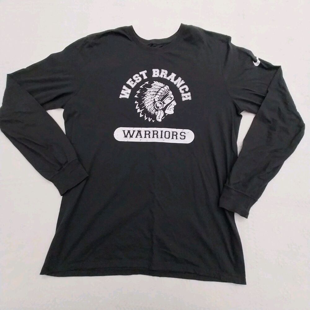 West Branch Warriors Shirt Long Sleeve Black NIKE #E19